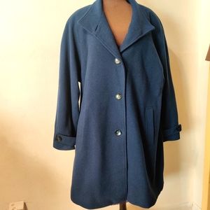 Jones NY Wool Navy Coat size 18